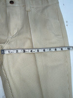 New Vintage Cream Checkered Dickson Jenkins Polyester Pants #502 XX-16