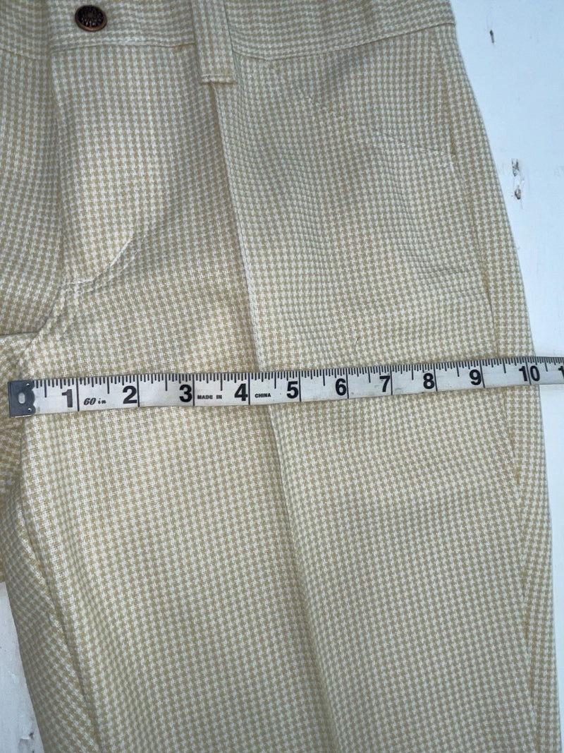 New Vintage Cream Checkered Dickson Jenkins Polyester Pants #502 XX-16