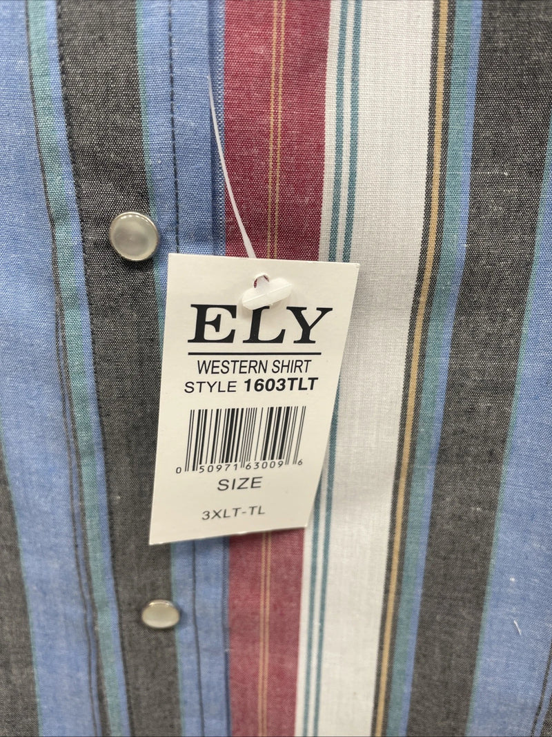 New Men’s ELY Cattleman Multiple Color Short Sleeve Pearl Snap 3XL E-25