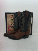 New Men’s Brown Texas Brand Cowboy Boots. 7911 9 D. 3-71