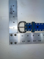 New Blue Genuine Leather Weaved 34” Belt #7030 Z-144