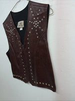 New Women’s 1849 Authentic Ranchwear Brown Snakeskin Show Vest Medium H-604