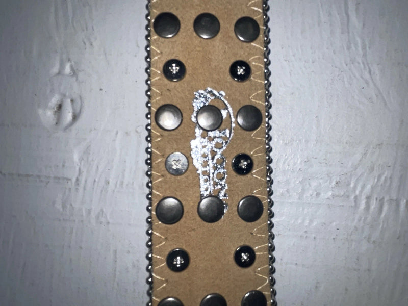 New Black Genuine Leather Nocona Silver Bling XL Belt #N3489201 NN-118