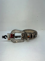 New Zebra Print Genuine Leather Nocona Bling M Belt #N1330999 Z-63