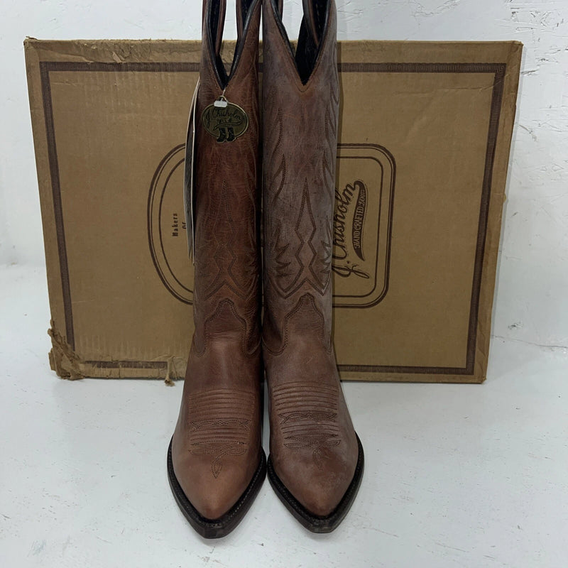 New Women’s Brown J. Chisholm Cowboy Boots. S423 5.5 5 1/2 M. 20-23