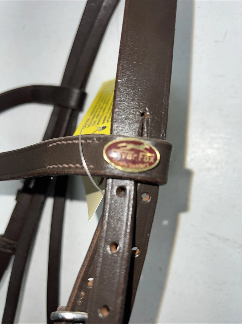 New Silver Fox Brown Cob Snaffle Bridle #20-1135-7-0 BB-16