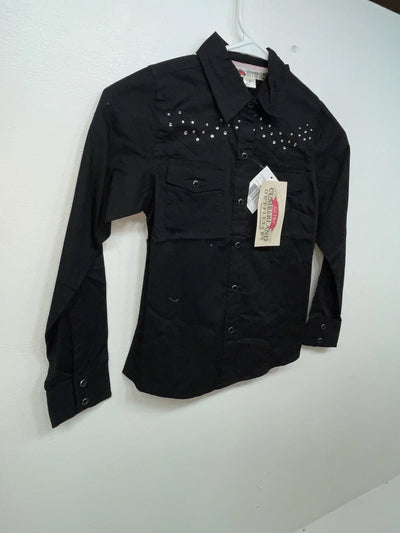 New Women’s Black Cumberland Outfitters Long Sleeve Button Up Shirt S 3B-109