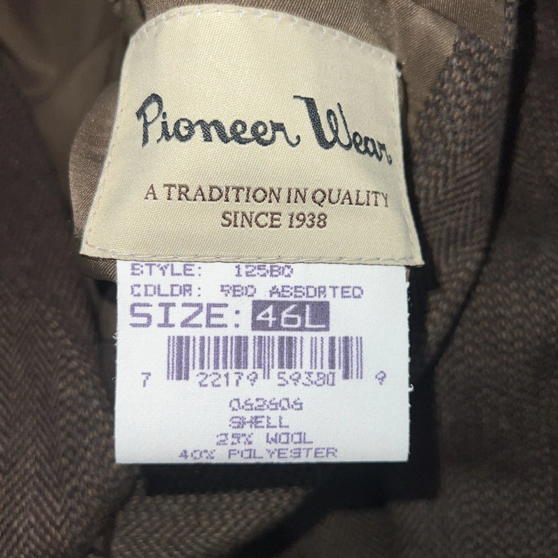 New Men’s Pioneer Wear Brown Suit Jacket 46L #12580 HH-605