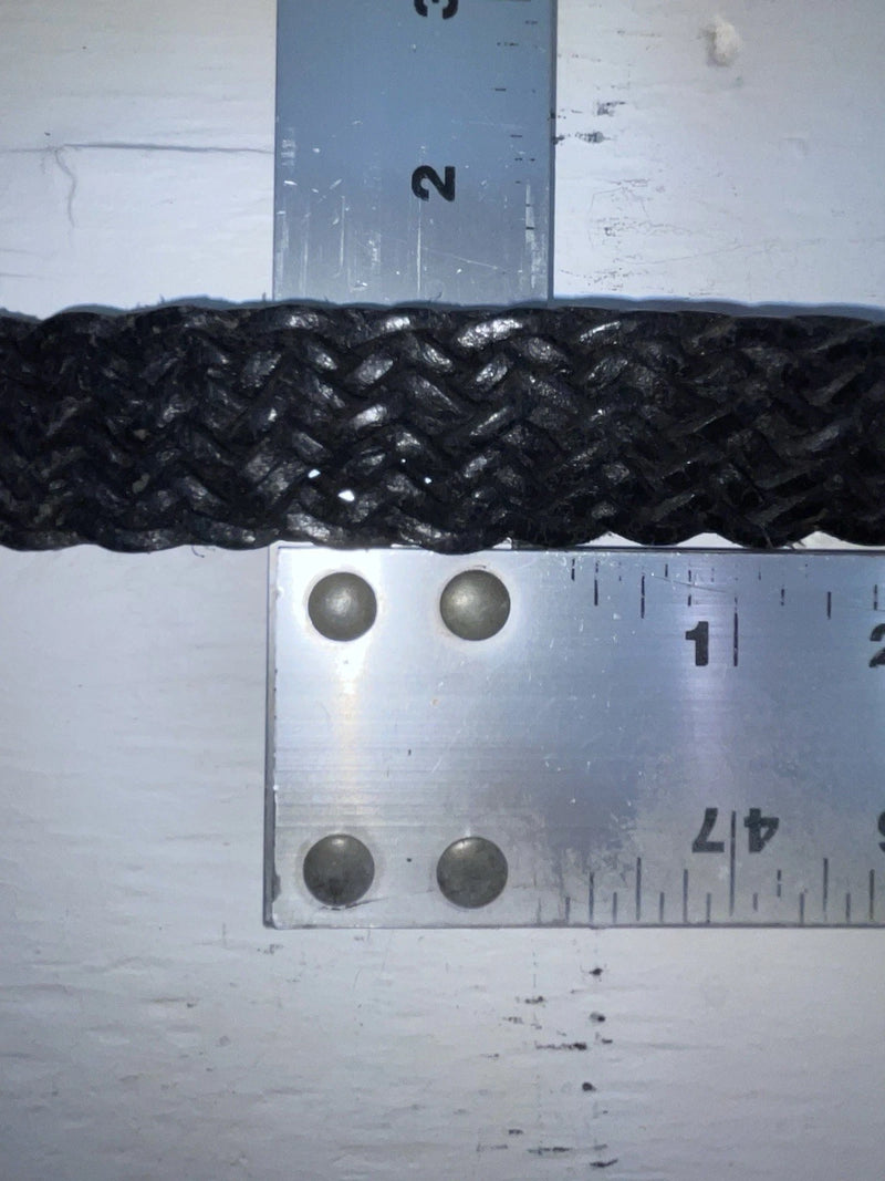 New Black Genuine Leather Braided 28” Belt NN-5