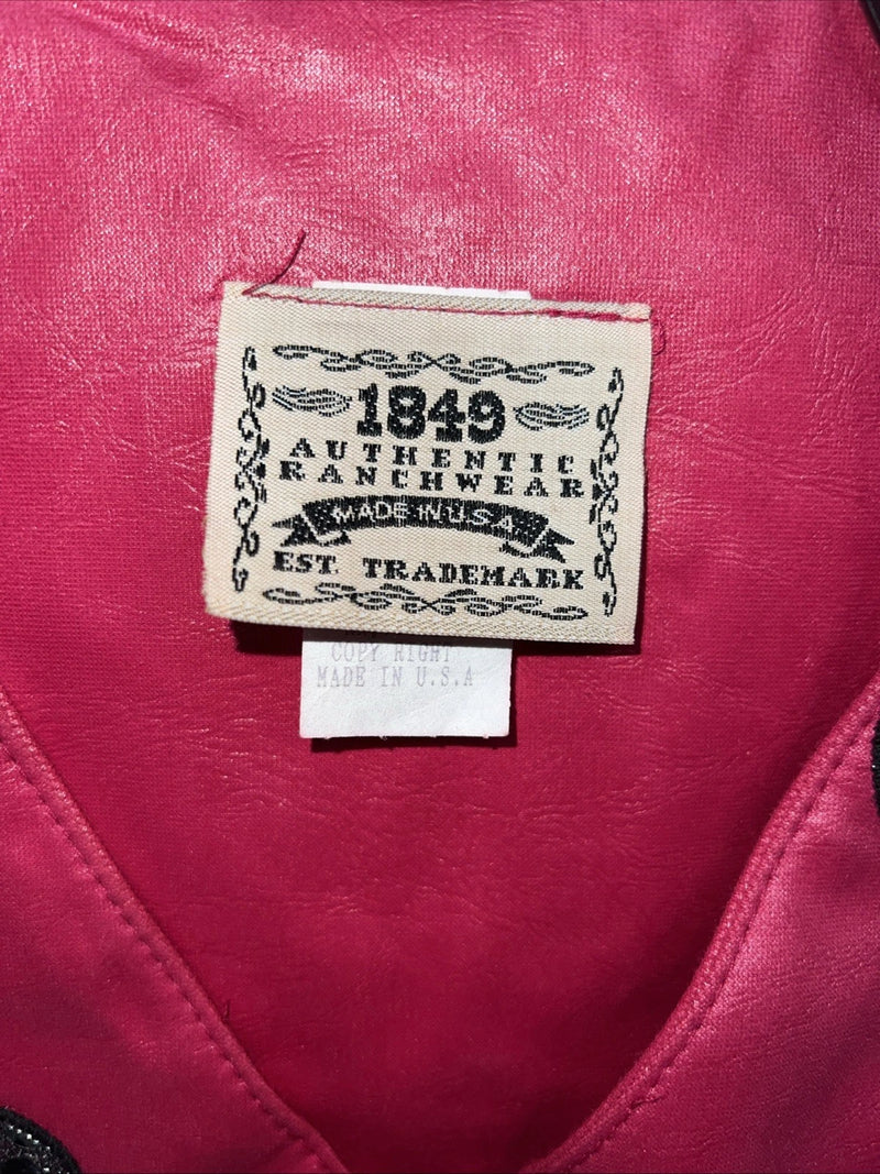 New Women’s 1849 Authentic Ranchwear Pink Western Show Vest Small H-601