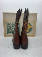 New Men’s Brown Texas Brand Cowboy Boots. 7953 9.5 9 1/2 D. 5-55