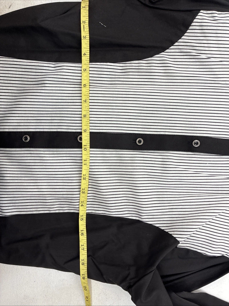 New Women’s Cowboy Threads Black White Long Sleeve Button Up Large TT-10