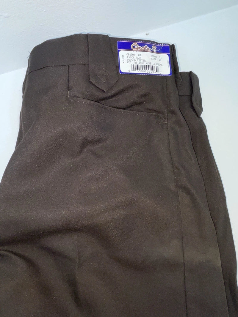 New Vintage Brown Circle S Polyester Pants #CP4793 3B-11