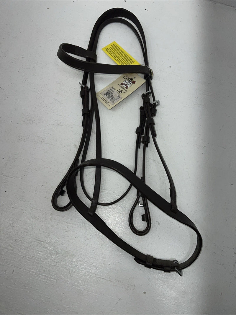 New Silver Fox Brown Cob Snaffle Bridle #20-1135-7-0 BB-16