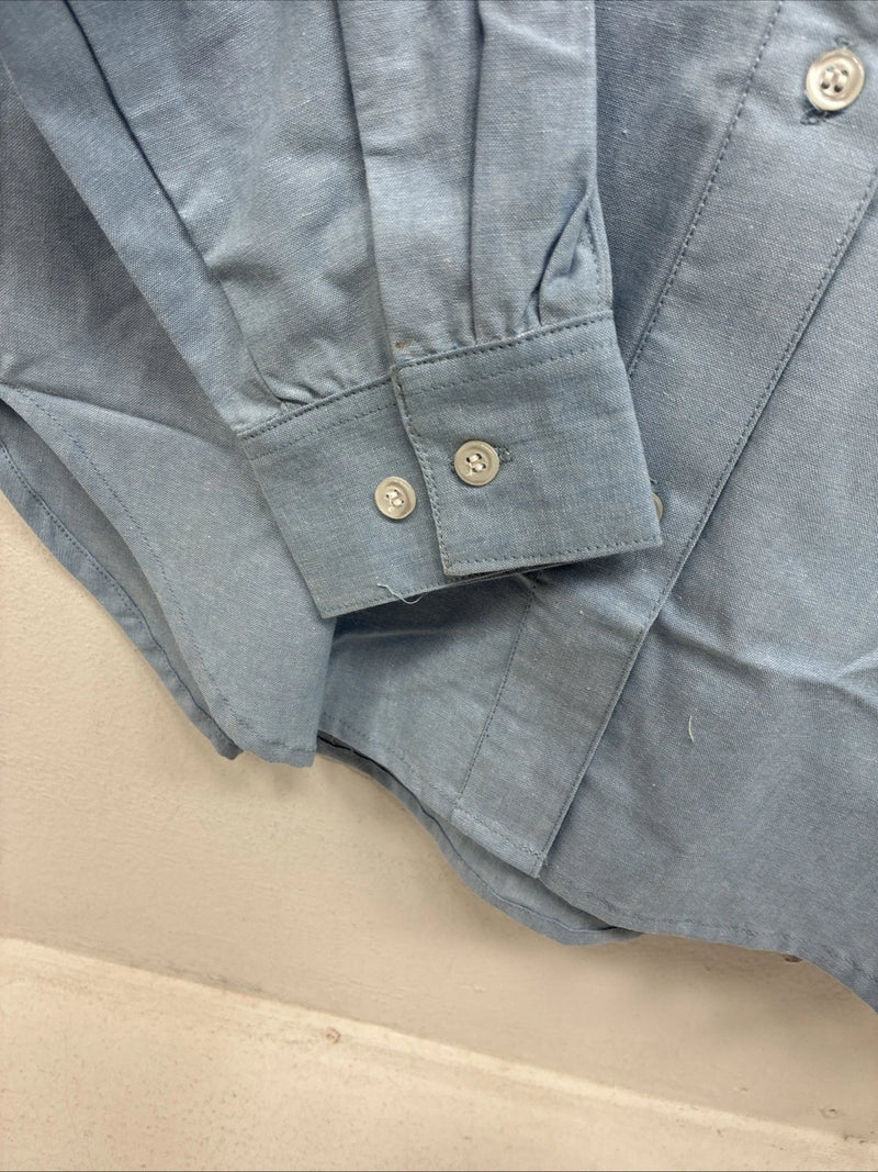 New Women’s Crickets Creek Blue Long Sleeve Button Up Medium MM-91