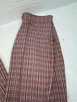 New Vintage Red Checkered Panhandle Slim Polyester Pants #8072 VV-107