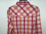New Women’s Pink Plaid Cumberland Outfitters Long Sleeve Button Up Shirt L 3B-20