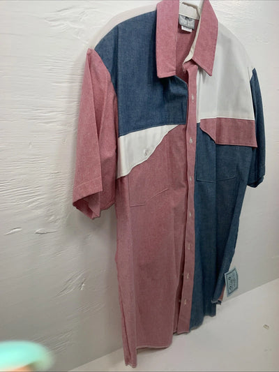 New Men’s Cowboy Threads Multiple Color Short Sleeve Button Up Medium B-97