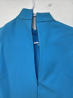 New Women’s Lady DJ Blue Sleeveless Half Zip Size 32 TT-88