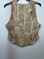 New Women’s Longhorn Multicolor Floral Vest Large #5652 WW-40