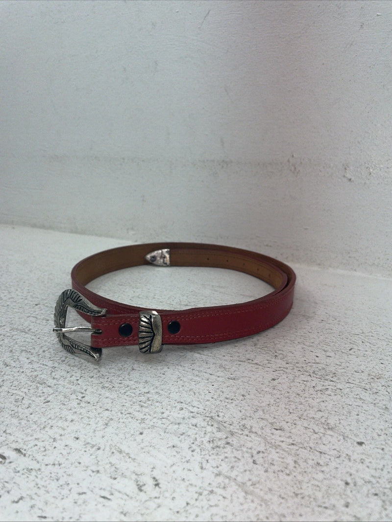 New Red Genuine Leather Nocona 34” Belt #357 Z-14