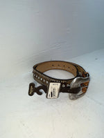 New Brown Genuine Leather Nocona Silver Bling Tooled 28” Belt #N2463448 NN-12