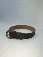 New Brown Genuine Leather Tooled 22” Belt #6400B NN-81