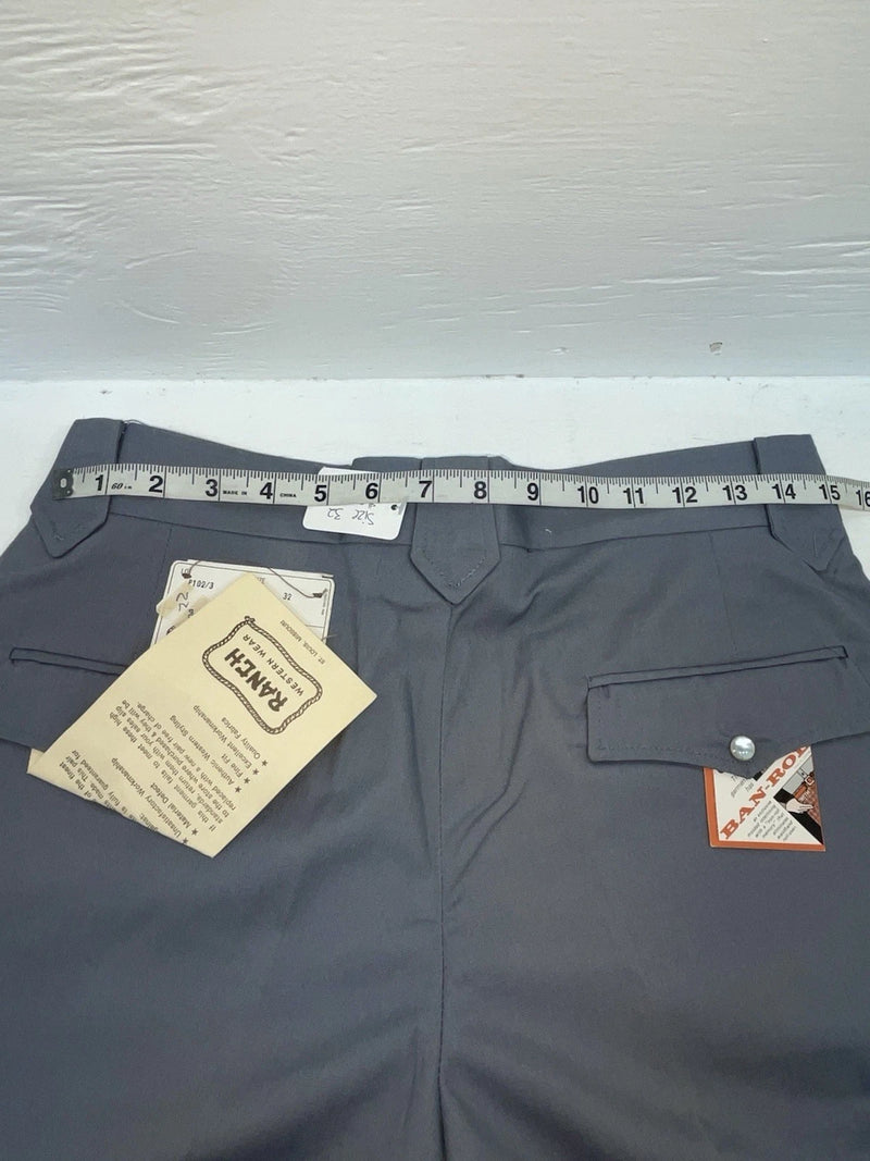 New Vintage Gray Ranch Polyester Pants #P1023 ZZ-10