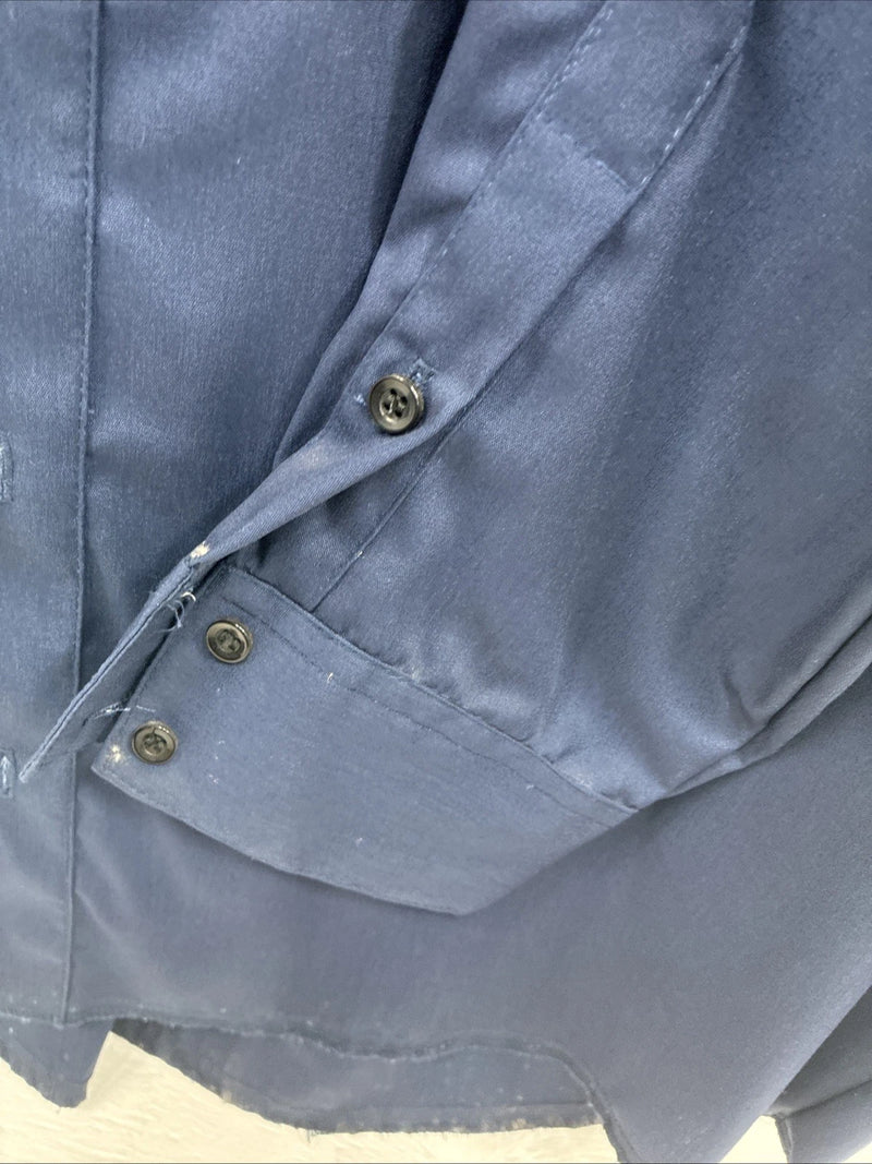 New Men’s Cowboy Threads Blue Half Design Long Sleeve Button Up XL M-75