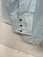 New Women’s H Bar C Blue Long Sleeve Pearl Snap Size 40 KK-5