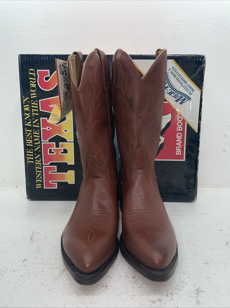 New Men’s Brown Texas Brand Cowboy Boots. 7864 11 D. 8-98