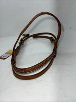 New Leather Tooled Tough 1 Browband Headstall Silver Buckles S-59