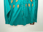 New Women’s Blue Mine & Bills Outfitters Long Sleeve Button Up Shirt M 3B-84
