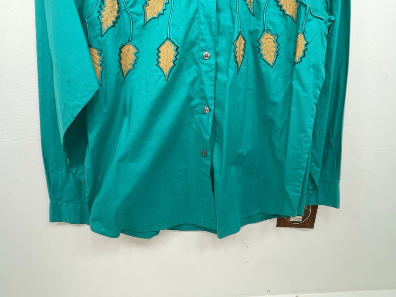 New Women’s Blue Mine & Bills Outfitters Long Sleeve Button Up Shirt M 3B-84