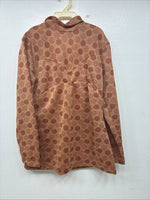 New Women’s Miller Tan Red Design Long Sleeve Zip Up Show Shirt Medium TT-105