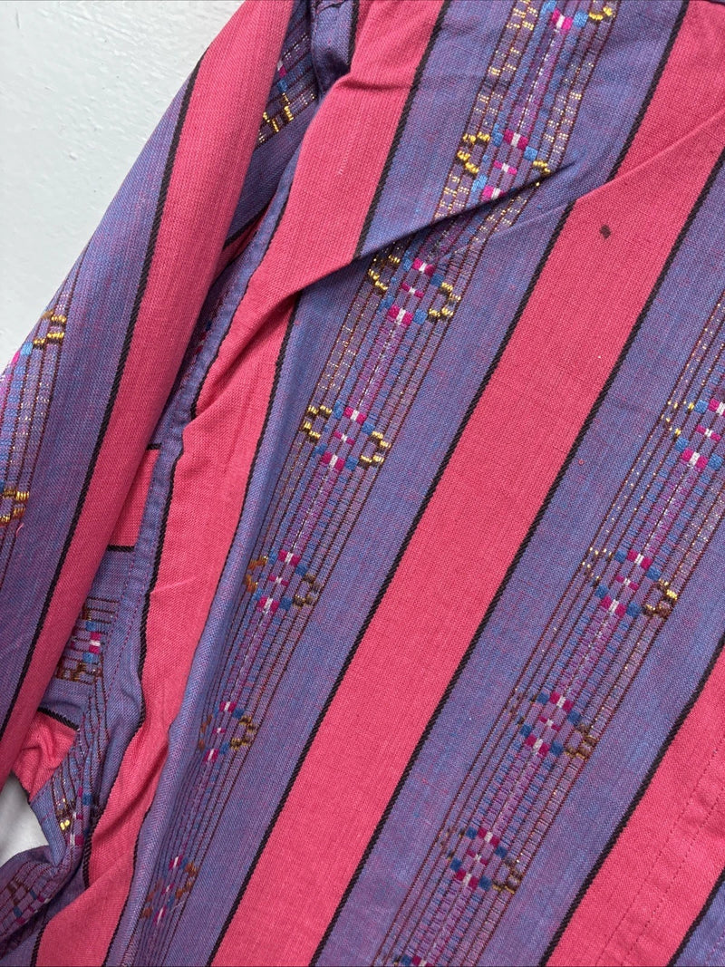 New Women’s Wrangler Pink Purple Long Sleeve Button Up Large LL-41