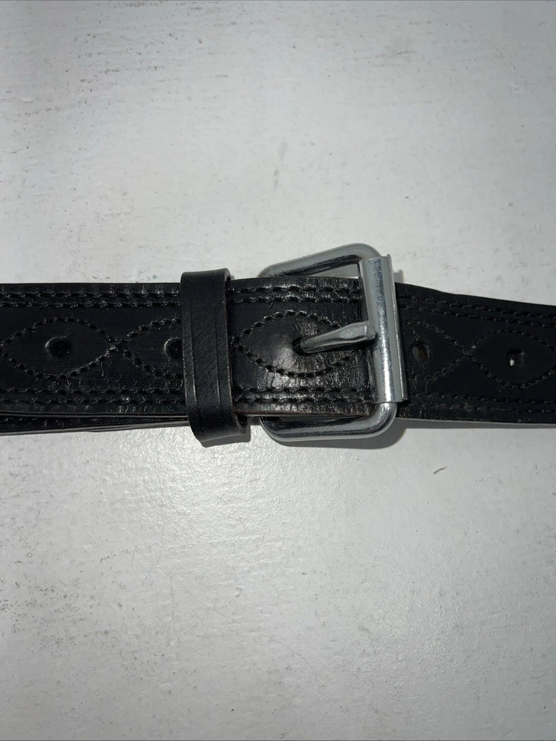 New Tough 1 Black Leather 1 1/2” Back Flank Cinch W/roller Buckles S-51