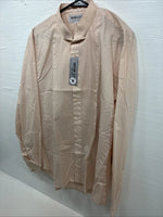 New Wayne Scott Tan Long Sleeve Button Up English Shirt XL AA-73