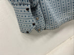 New Women’s Panhandle Slim Blue Design Half Zip Long Sleeve Size 38 YY-9