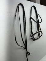 New Silver Fox Brown Draft Snaffle Bridle #20-8555-7 BB-14