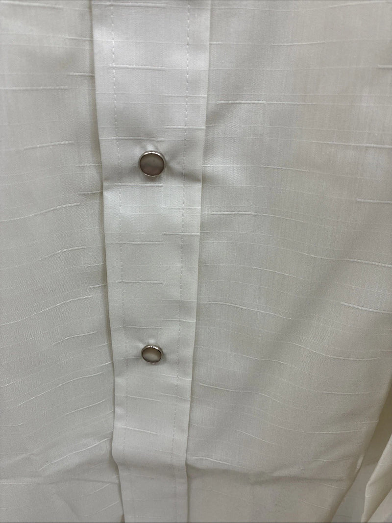 New Men’s Panhandle Off White Long Sleeve Pearl Snap XL J-34