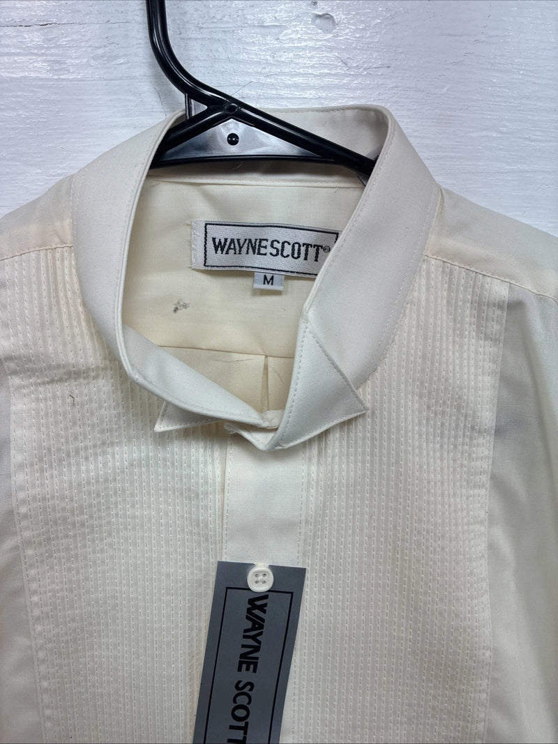 New Wayne Scott Yellow Long Sleeve Button Up English Shirt Medium X-89