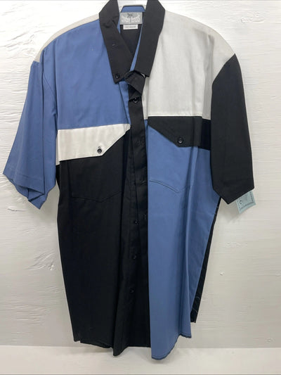 New Men’s Cowboy Thread Multiple Color Short Sleeve Button Up Medium B-99