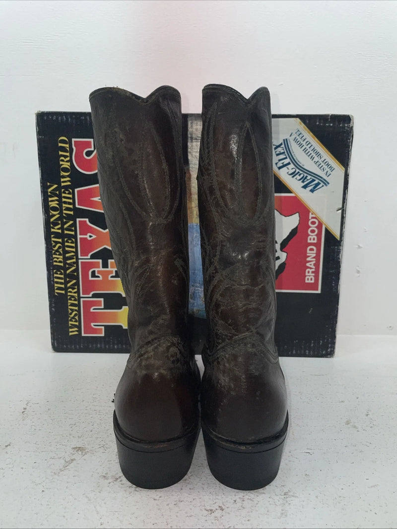 New Men’s Brown Texas Brand Cowboy Boots. 6611 10.5 10 1/2 D. 7-92