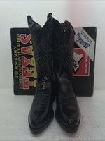 New Men’s Black Texas Brand Cowboy Boots. 1200 9.5 9 1/2 D. 4-76
