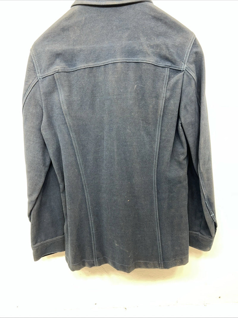 New Women’s Lee Blue Long Sleeve Button Up Jacket M #1941 3C-45