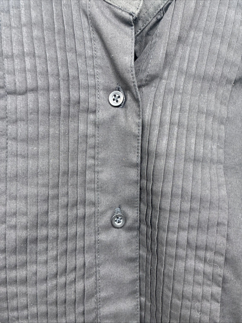 New Hobby Horse Black Long Sleeve Button Up English Shirt Petite Small DD-7