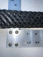 New Black Genuine Leather Braided 38” Belt #8840/01 Z-108