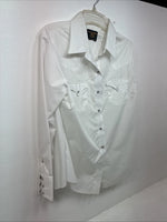 New Women’s Dickson Jenkins White Long Sleeve Pearl Snap Size 18 GG-16