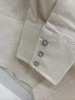 New Men’s Panhandle Slim Off White Design Long Sleeve Pearl Snap 17.5 XL T-18